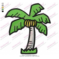 Banana Tree Embroidery Design